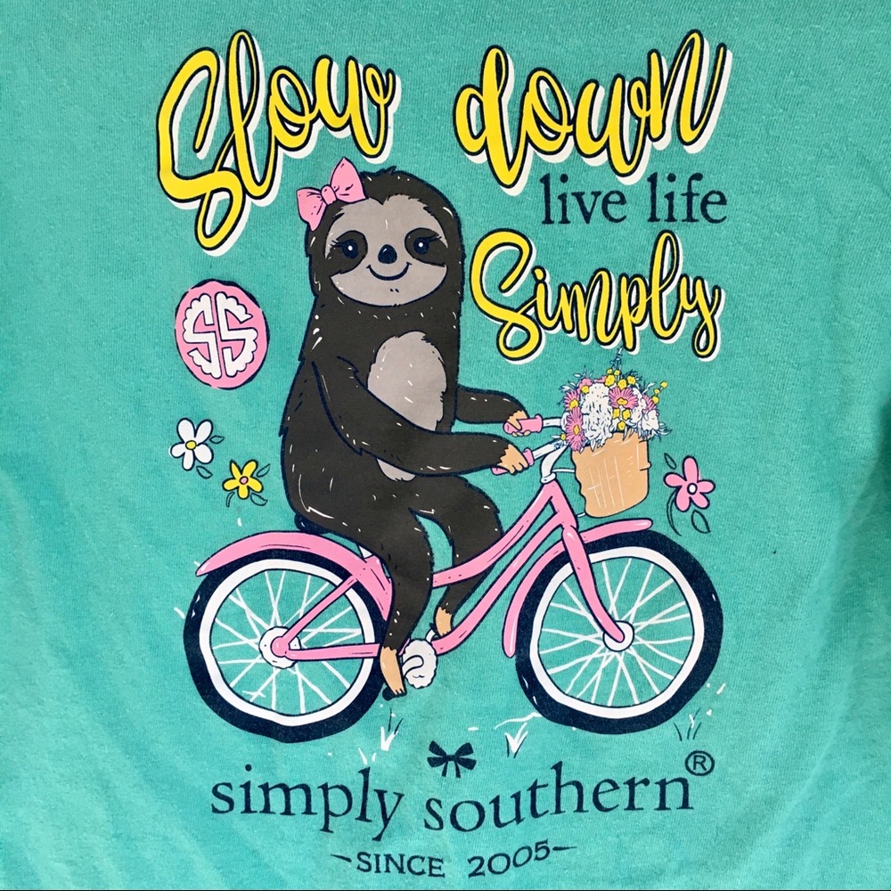 Simply Southern Girls Long Sleeve Sloth T Shirt